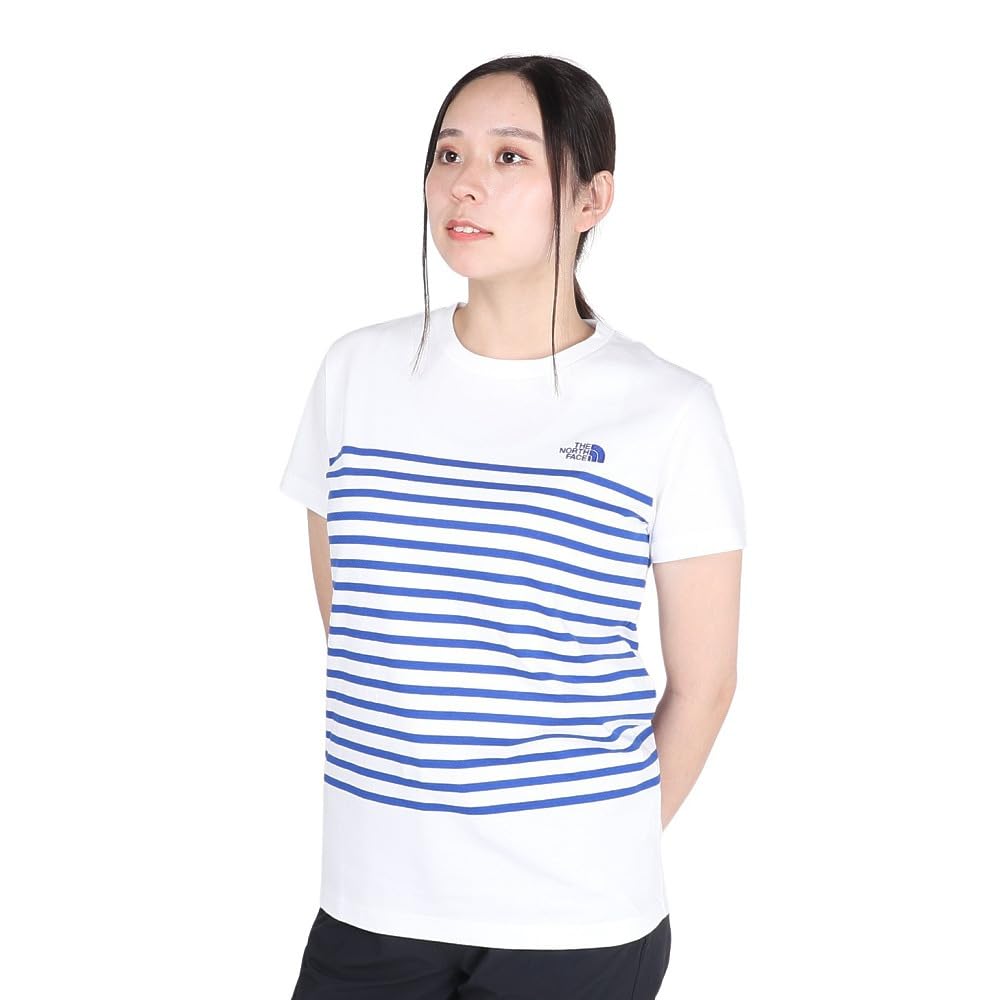 

Белая футболка с бордюром на северной панели L [The Face] S/S