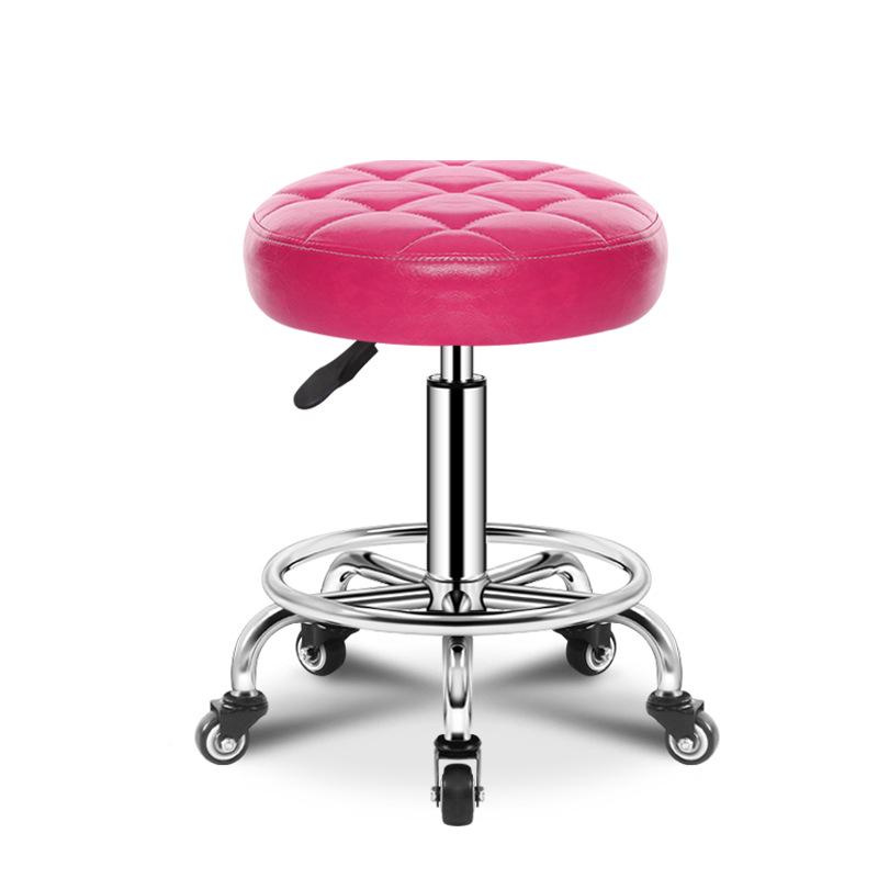 Hairdressing Rotating Salon Stool - Large Barber & Beauty Chair with Rollers