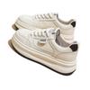 Leather Board Shoes Platform Heightening Women's Shoes Spring New Versatile Lightweight Casual Sports Shoes White Shoes