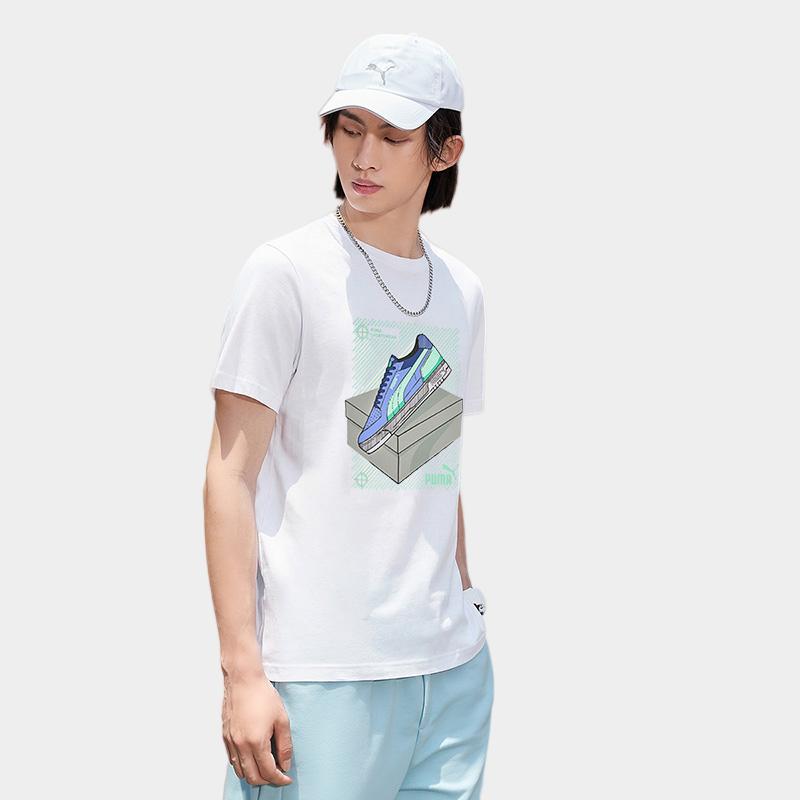 Puma Graphic Knit Crew Neck Short Sleeve T-Shirt Unisex tops 695809-02