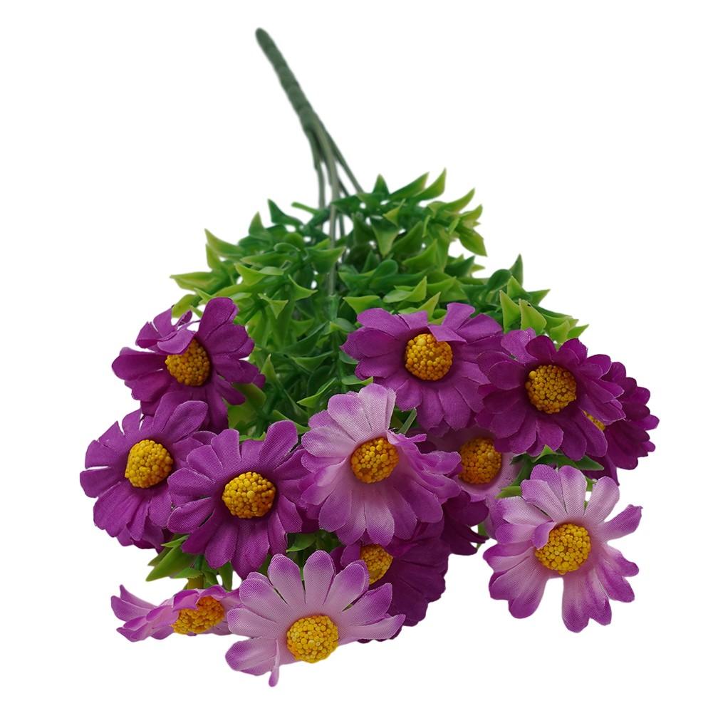 15 Heads Artificial Flowers Plastic Fake Plants Wedding Garden In/Outdoor Decor