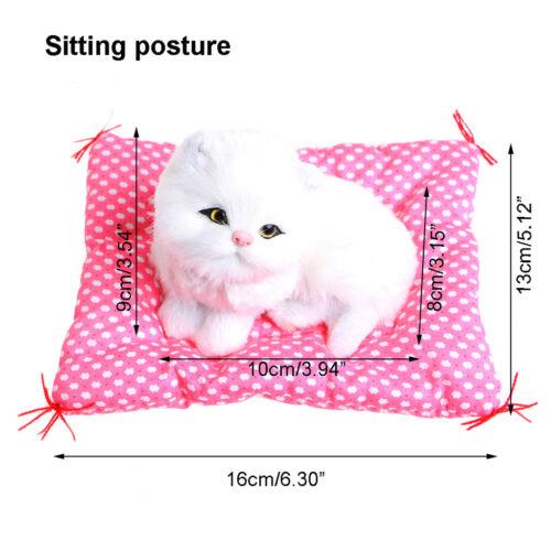 Plush Toy Stuffed Cute Sleeping Cat Press Simulation Sound Animal Kids Gift Doll