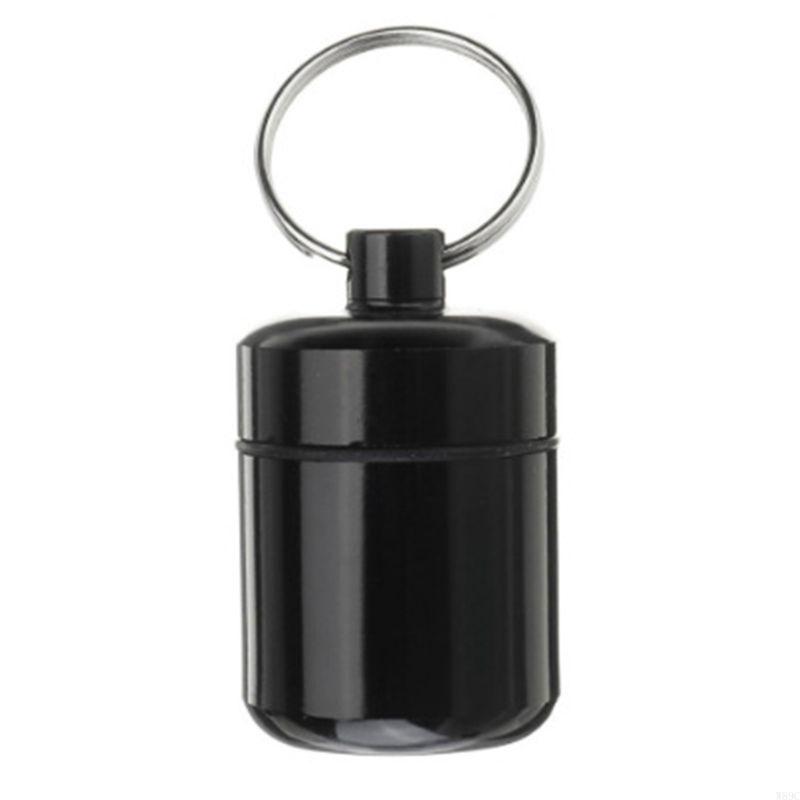 W89C Portable Box Keychain Aluminium Alloy Earplugs Storage Case Waterproof Small Storage Container