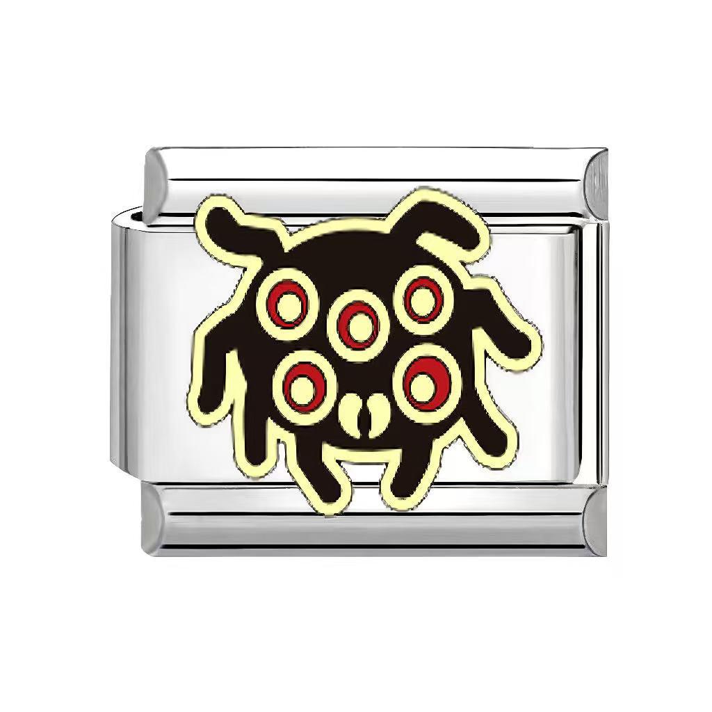 Unisex Gothic Modular Halloween Bracelet - Italian Spliced Titanium Steel Design