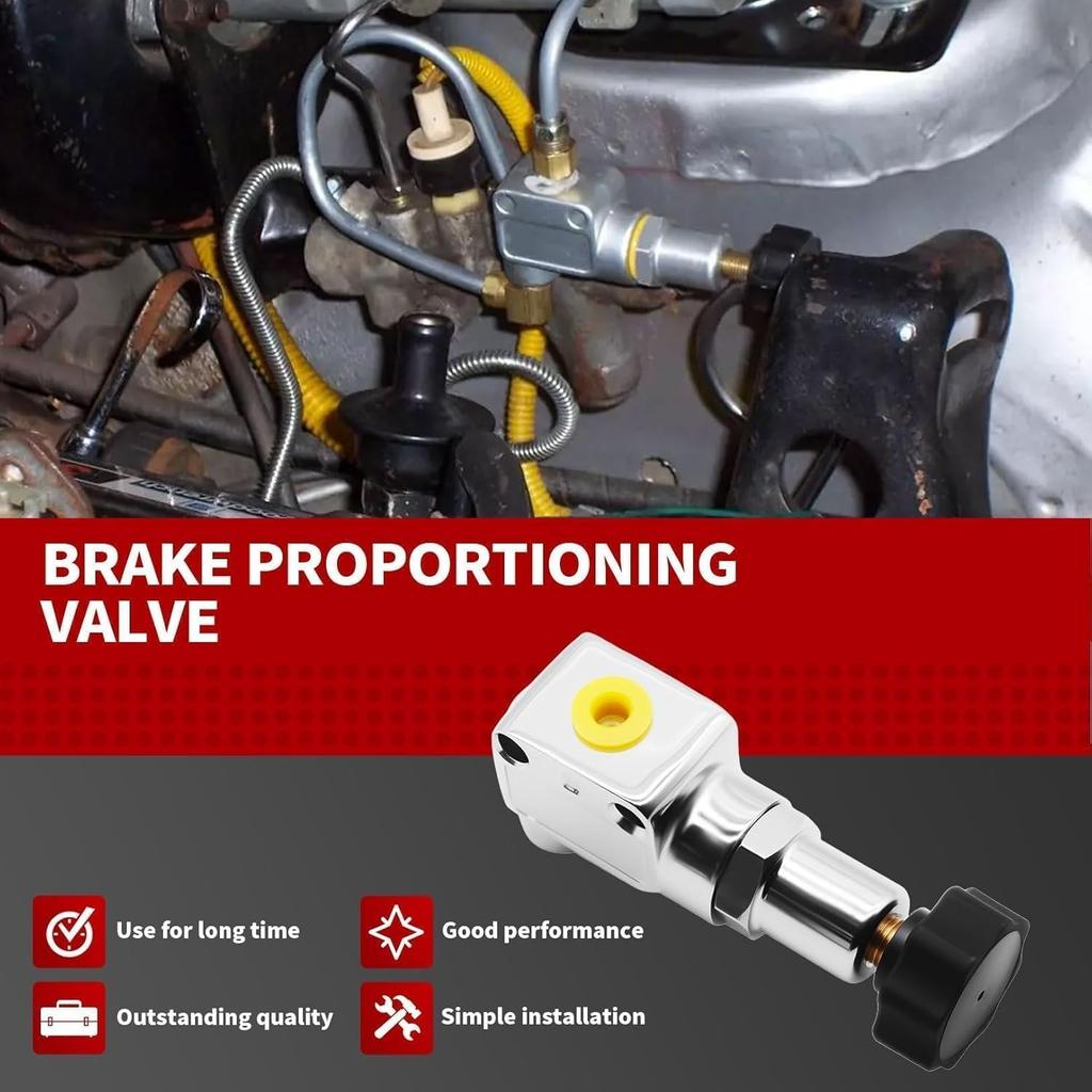 260-8419 Steel/Copper Knob Adjustable Brake Proportioning Valve 1/8"-27 NPT Outlet Replace 260-12627