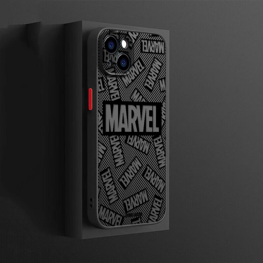 Back Phone Cover Case for iPhone 17 Pro Max 16 Plus XS XR 11 14 17e 12 13 Mini Air 15 7 8 SE Marvel Hero Logo