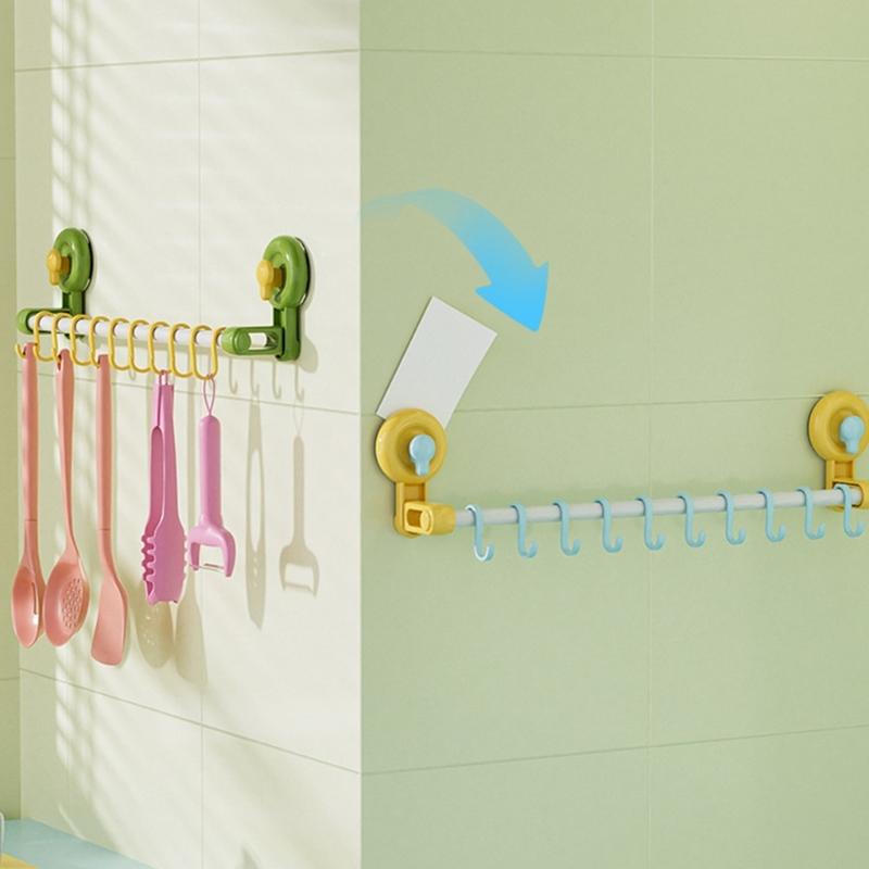 Nastavitelný posuvný háček na zeď s bezpečným přísavným mechanismem Pohodlný doplněk pro organizaci domácnosti