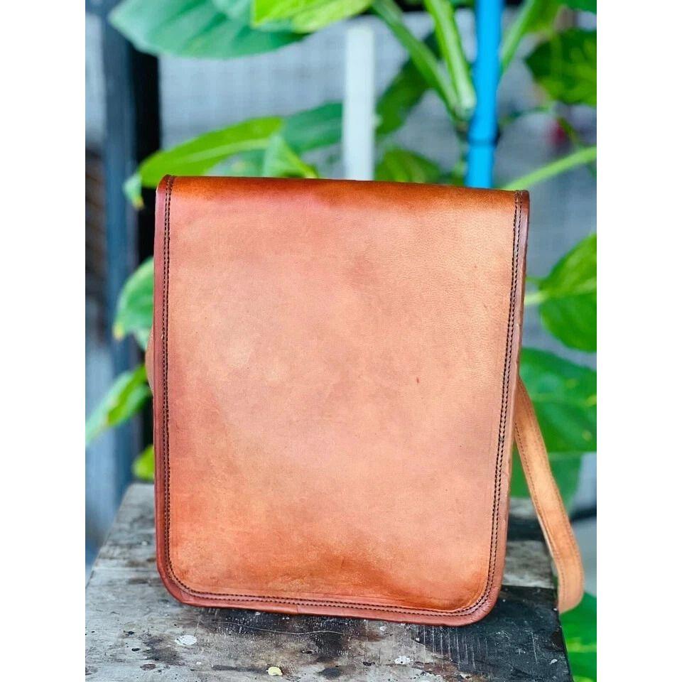 Handgefertigte Proter Leder Vintage Laptop Messenger Aktentasche Umhängetasche