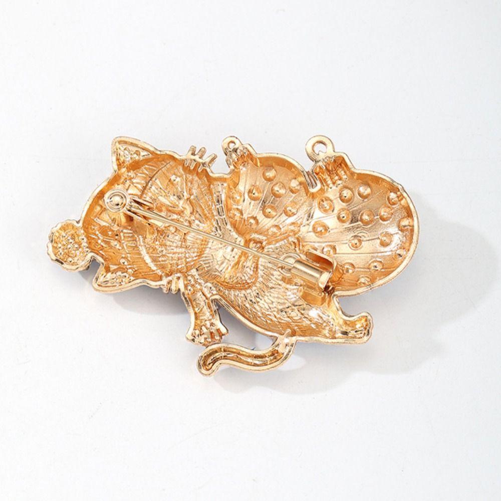 Enamel Rhinestone Brooch Dog Christmas Crystal Pins Fashion Xmas Jewelry Party