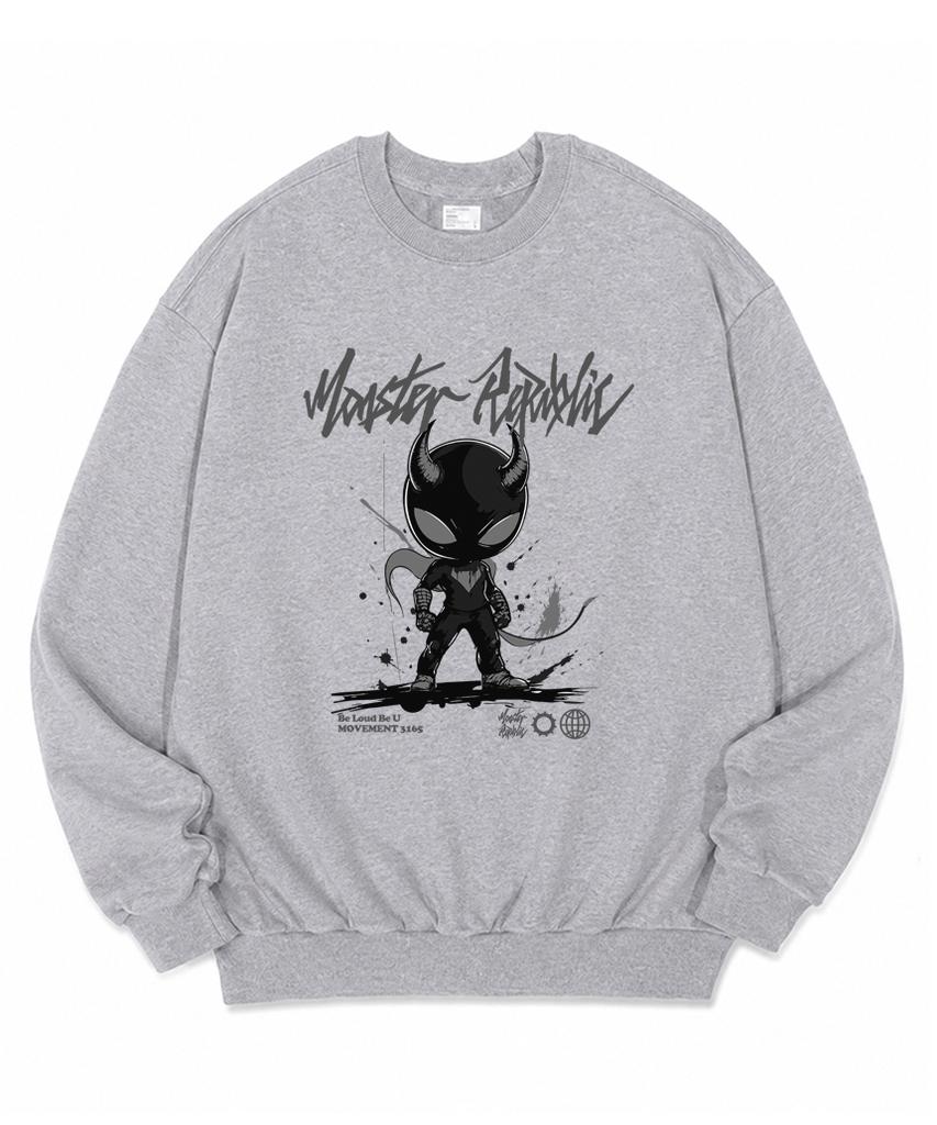 MONSTER REPUBLIC Black Imp Gray Sweatshirt Gray_3165