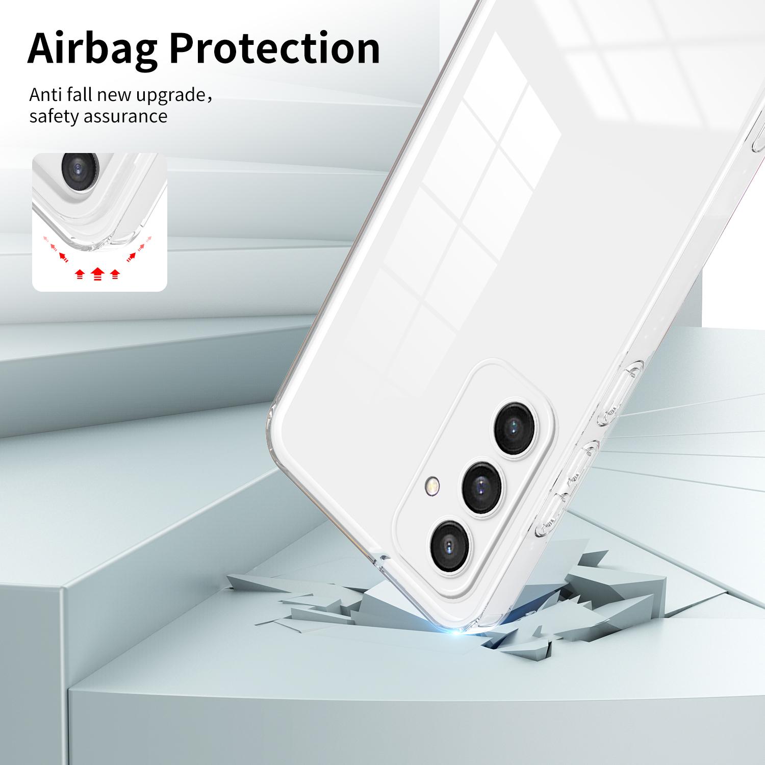 

For Samsung Galaxy S24+ Case Colorful Frame Transparent Phone Cover White