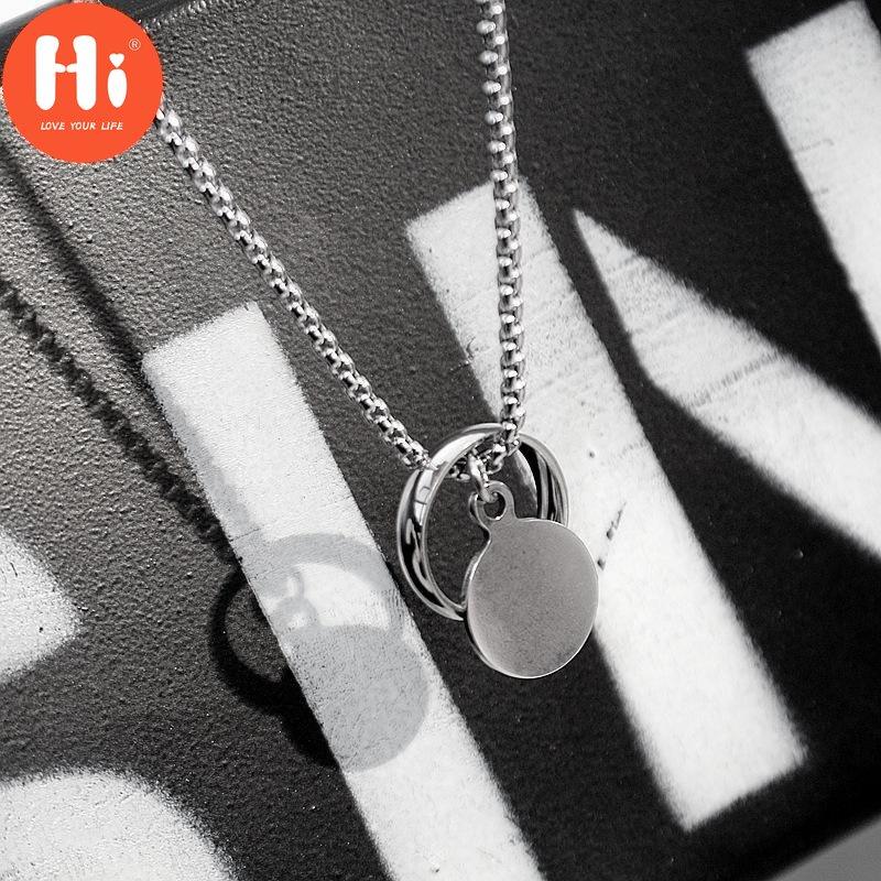 Ciao Collana Anello Ins Hip-hop Danza Ciondolo Collana Maschile e Femminile