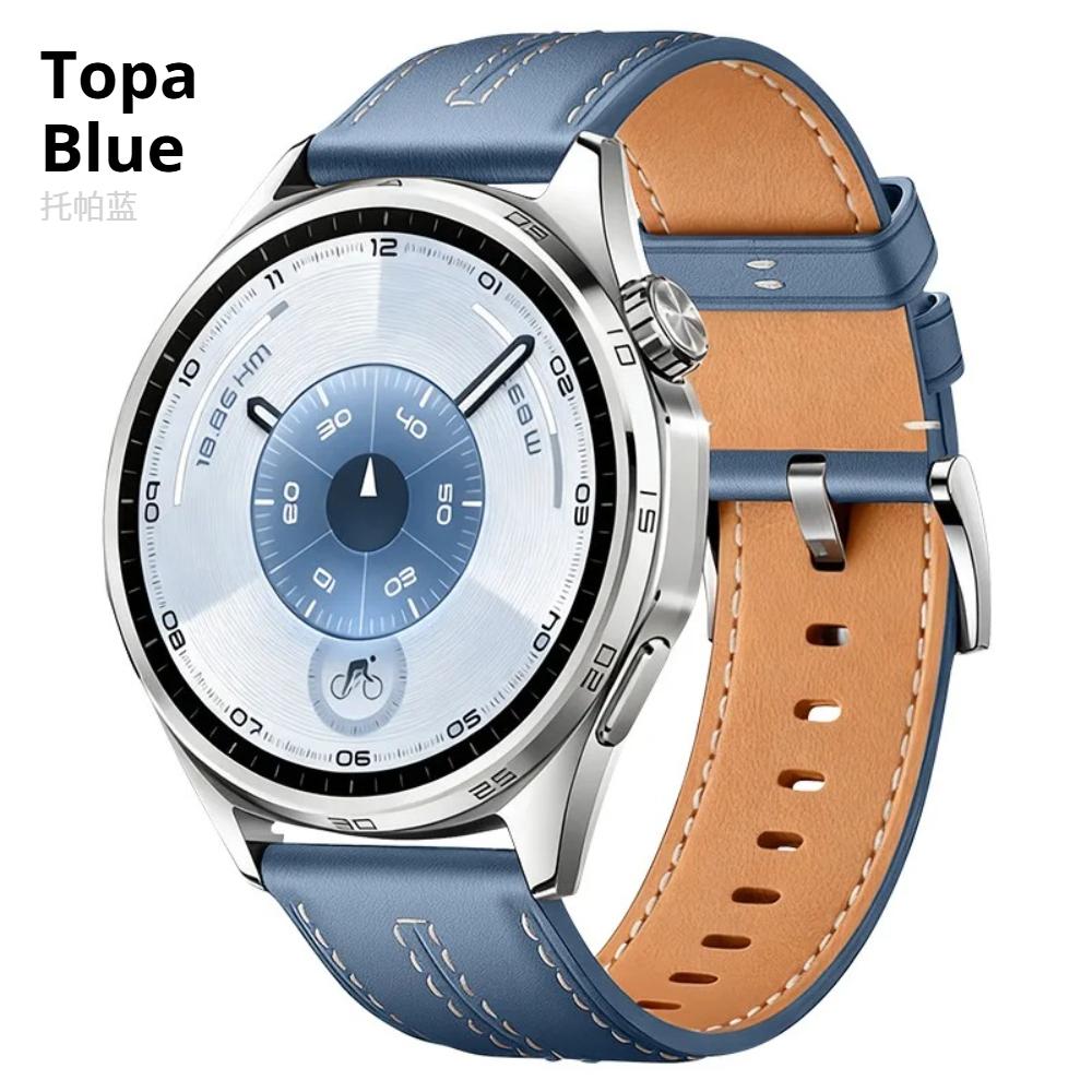 

Официальный 22-мм ремешок из композитной кожи для Huawei Watch GT6 Pro 46 мм, бизнес-браслет для Huawei Watch GT6/5/4/3 Huawei GT3 46mm синий