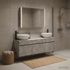 Bathroom Cabinet Set 4 Pcs Concrete Grey 103.5 X 15.5 X 70 Cm