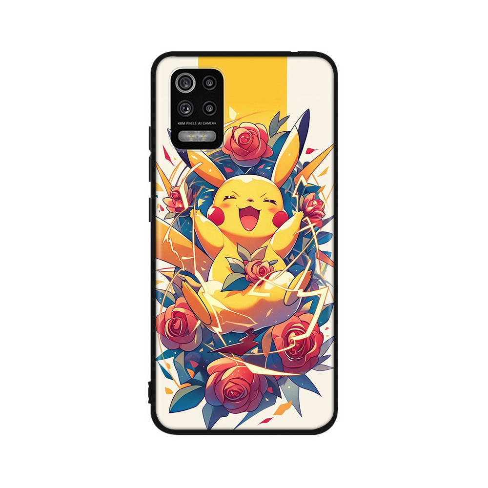 

Чехол CT56 Pikachu для iPhone 16 15 Plus 14 13 12 11 Pro 8 7 6S 6 SE 5S X XR XS Max Realme C30 C33 C31 9I Huawei P30 черный мягкий чехол Huawei Y7 2018 олений