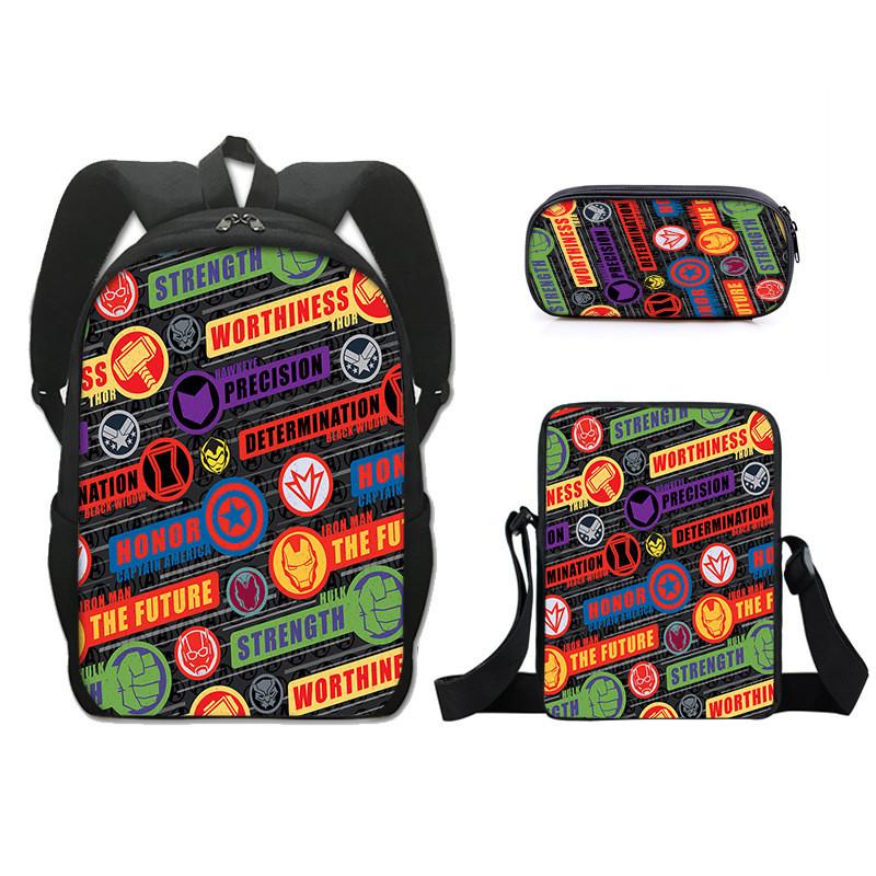 Spider Man Backpack Set With Lightweight Durable Material For School Students And Commuters