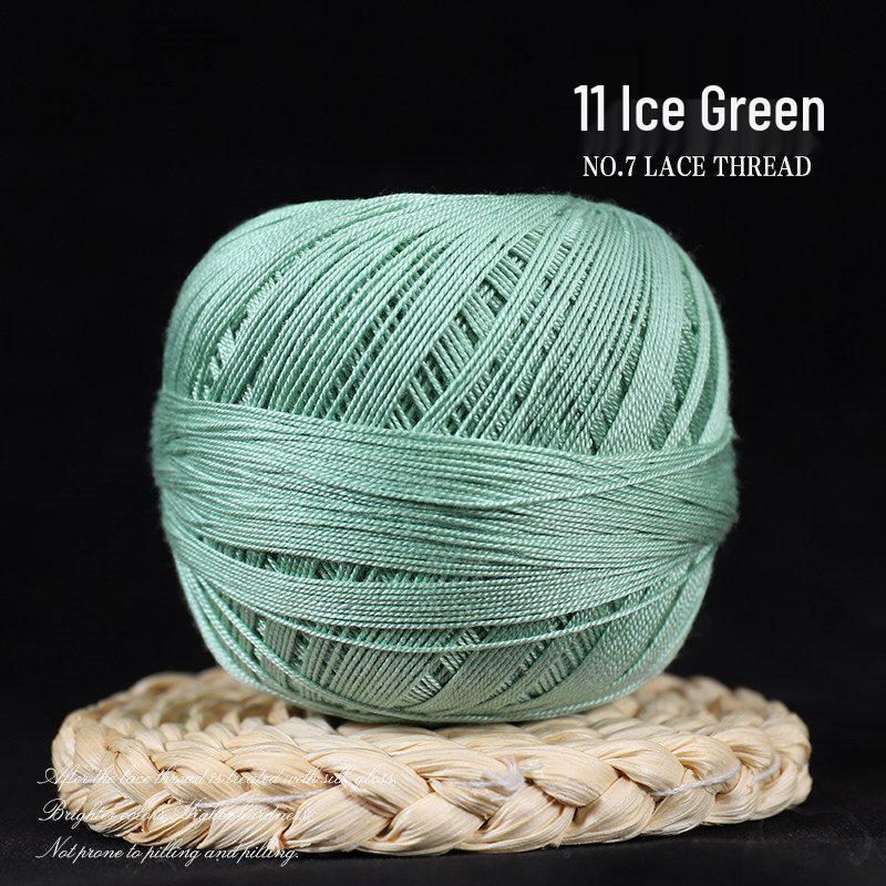 No. 7 Soft Silk Lace Yarn - Hand-Knitted, Strong Twist for Summer and Short Sleeves