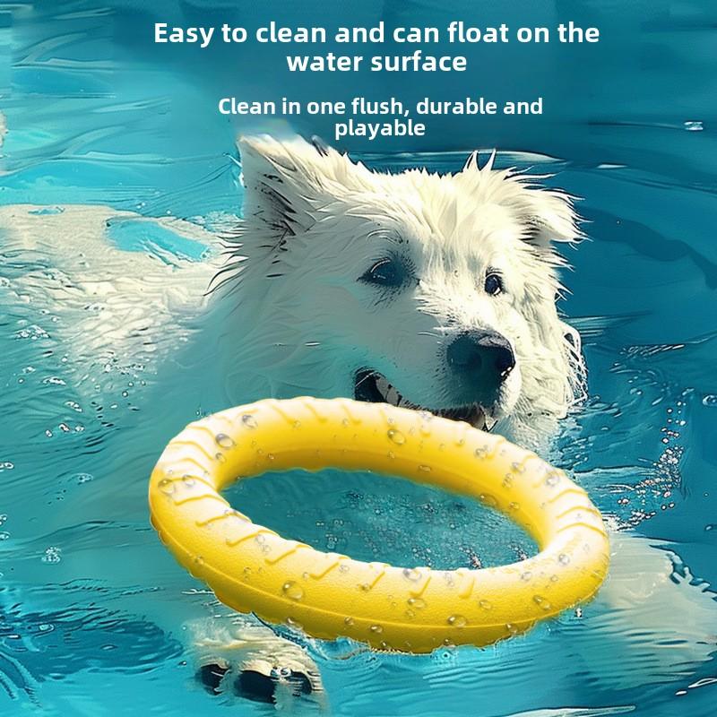 Dog Toys, Outdoor Training, Human and Pet Interaction, Pull Ring, Energy-consuming EVA Soft Glue, Bite-resistant Pet Frisbee