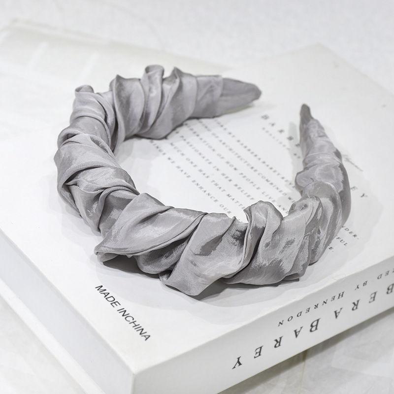 Hairpin Hair Band Hair Accessories Pleated Headwear Pure Color Headband Fashion