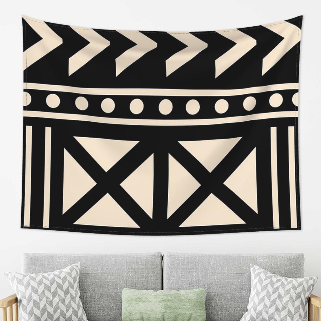 African Mud Cloth Black And White Trending Tapestry Decoration Art Aesthetic Tapestries for Bedroom Home Wall Cloth Wall Hanging
