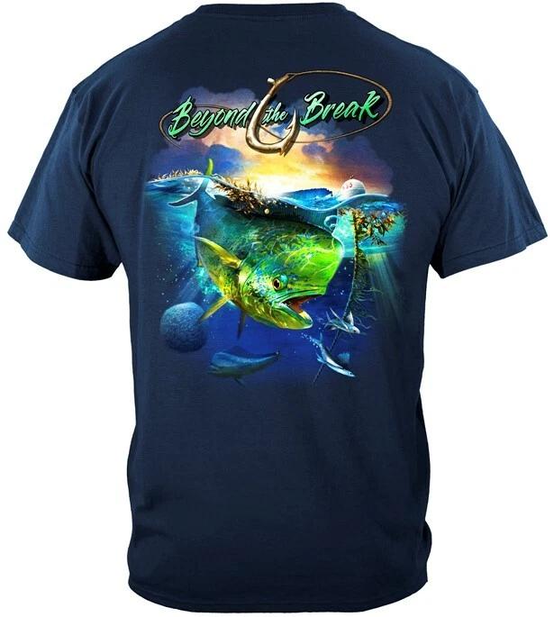 

New MAHI DOLPHIN FISH BEYOND THE BREAK T Shirt FISHING Shirt S