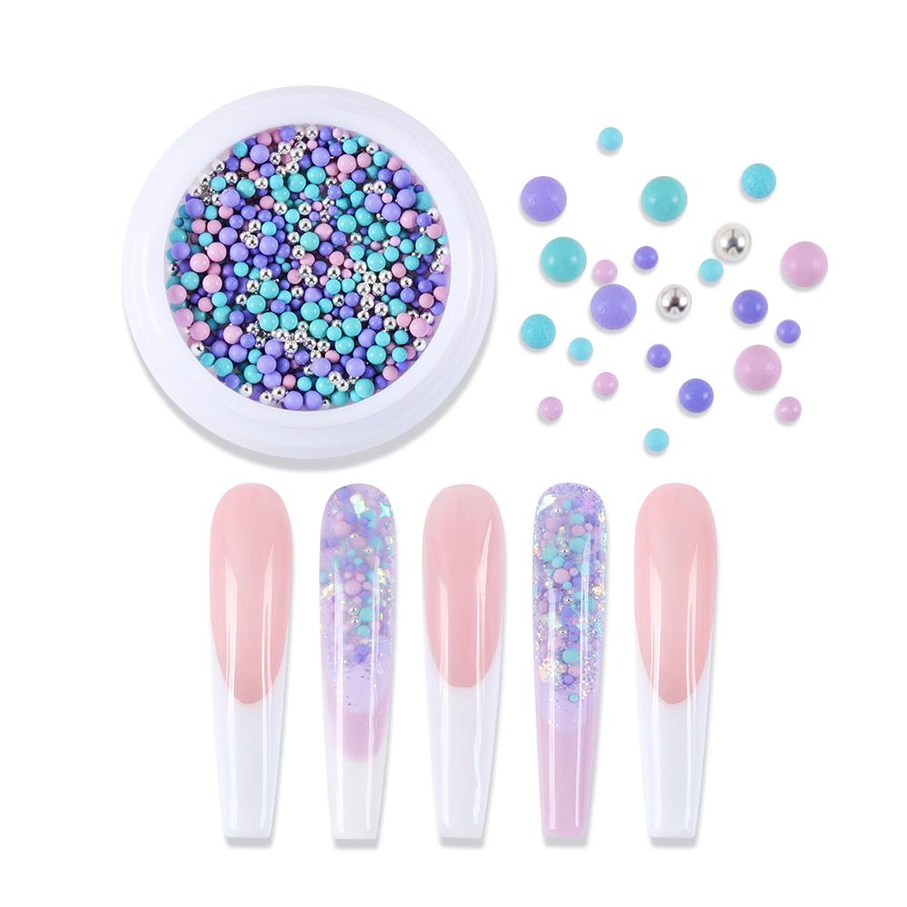 

1 бутылка очаровательных акриловых 3D-подвесок для дизайна ногтей, цветные бусины-макаруны из икры, украшения для ногтей со стразами, летние аксессуары для ногтей своими руками