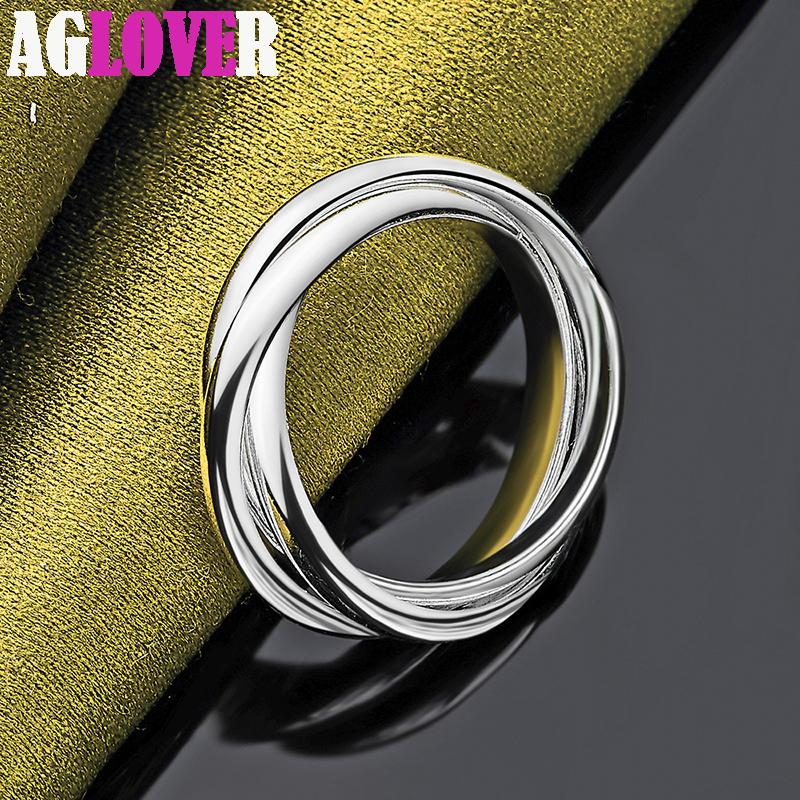 Bijuterii inel cu trei cercuri din argint 925