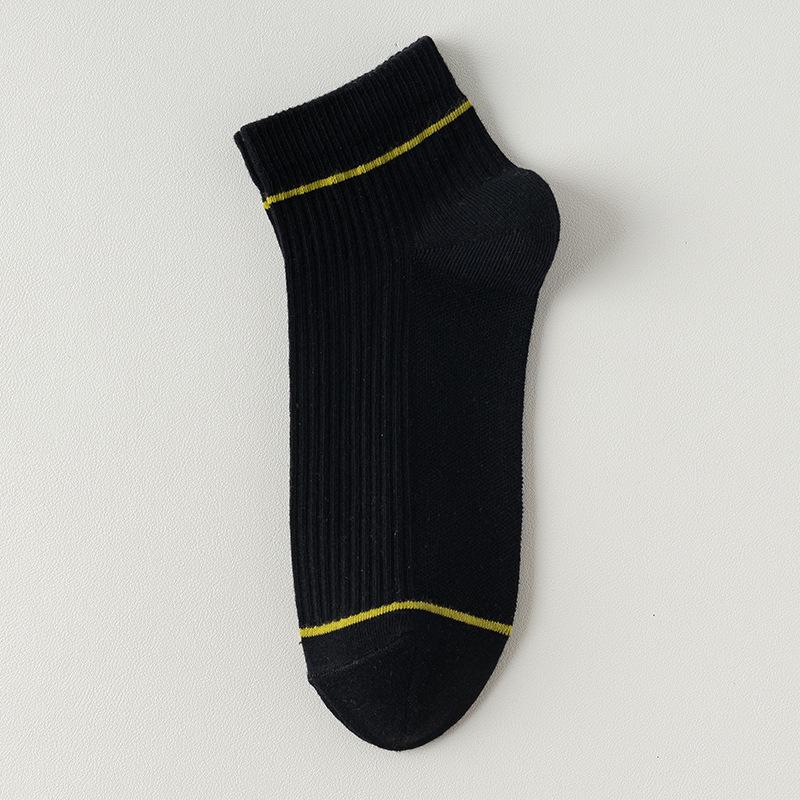 Men's Summer Thin Mid-calf Cotton Socks Spring and Summer Sweat-absorbing and Breathable Sports Trendy Short Calf Socks