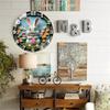 30x30cm Glass Wall Clock That Syncs with an App for Custom Message Display