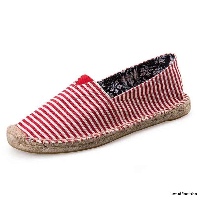 Scarpe da Ginnastica Slip-On in Tela con Suola in Canapa: Unisex, Intrecciato in Paglia, Casual, Disponibile in Taglie Grandi