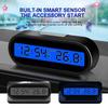 Auto Klok Lichtgevend LCD Achtergrondverlichting Digitale Weergave Auto Klok Digitale Thermometer Tijd Horloge 2-in-1 Auto Styling Accessoires
