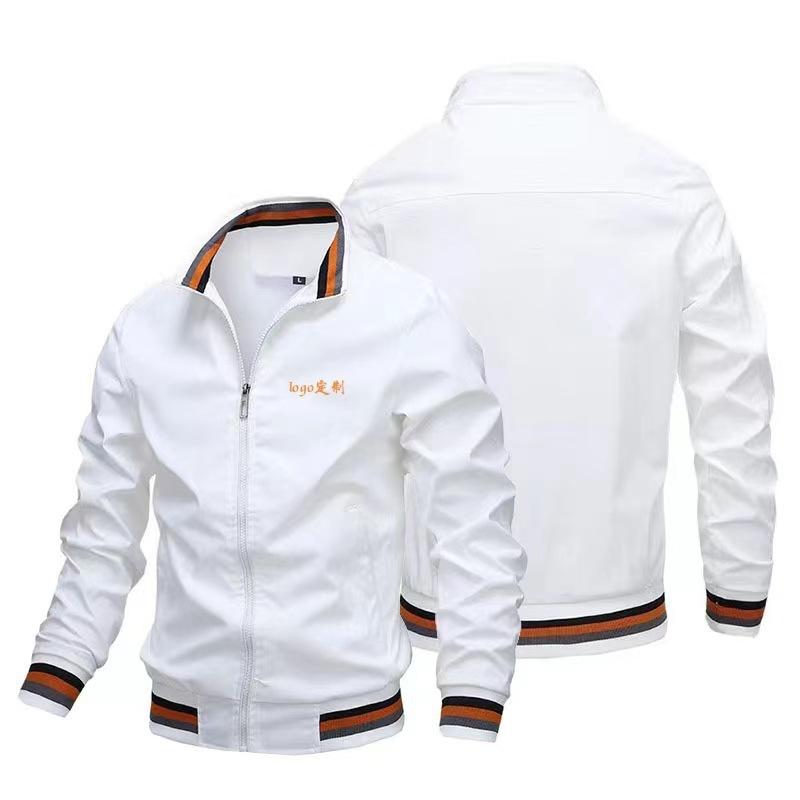 Men's Casual Sports Jacket New Standing Collar Zip Jacket Fashion Zip Jacket