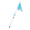 Kitten Wand Comfortable Grip Enhance Emotion Bite Resistant PVC Cats Fishing Pole Feather Toy for Holiday