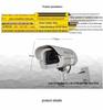 White Solar-Powered Fake Surveillance Camera for Indoor/Outdoor Use