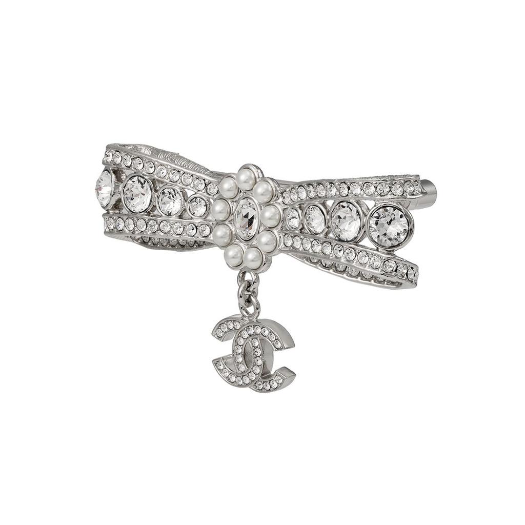 Chanel 23A Rhinestone Bow Brooch Women brooch ABB040-B13050-U0877