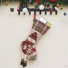 Santa Claus Snowman Elk Bottom Plaid Candy Bag Decoration