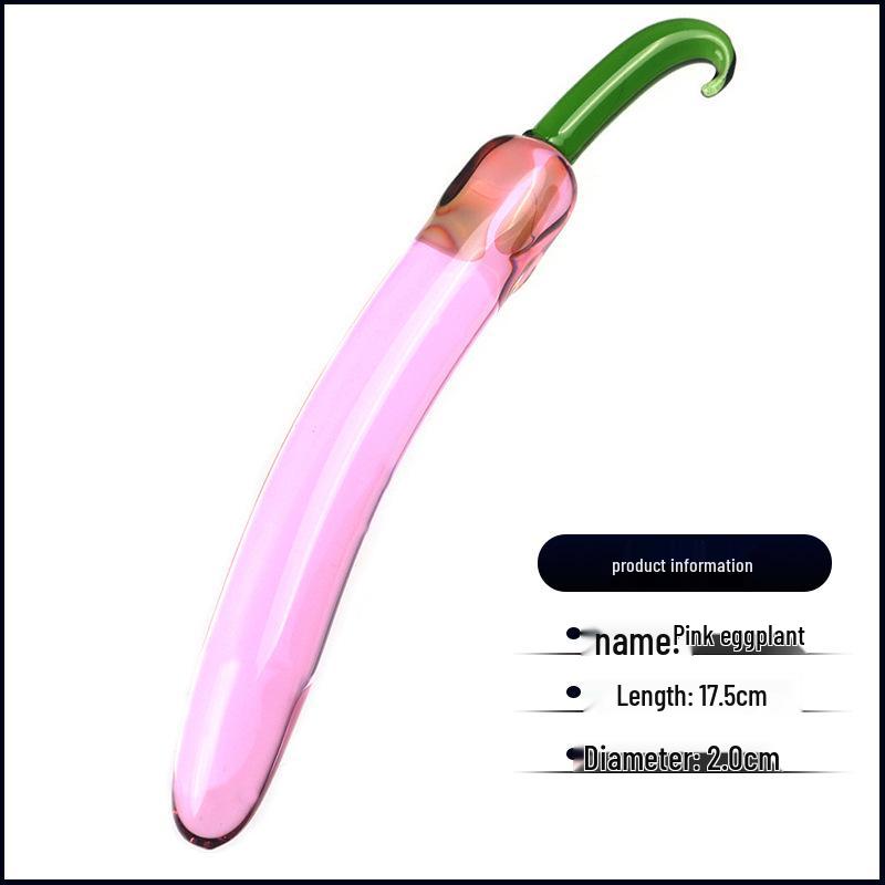 Seven-Color Crystal Glass Cucumber Dildo for Female Simulation and Erotic Insertion