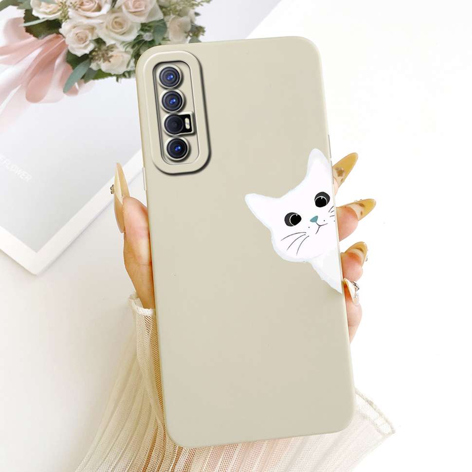 For Oppo Reno3 Pro 5G PCRM00 Case Cute Cartoon Cat Rabbit Silicone Back Cover For Reno 3 Pro PCRT00 CPH2009 Phone Cases Capa