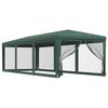 319243 vidaXL Tente de fête avec 8 parois latérales en maille Vert 3x9 m PEHD