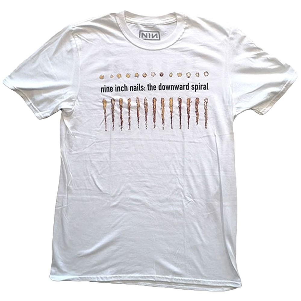 

Nine Inch Nails Downward Spiral (Back Print Slim Fit T-shirt Large White Unisex T-Shirt XL
