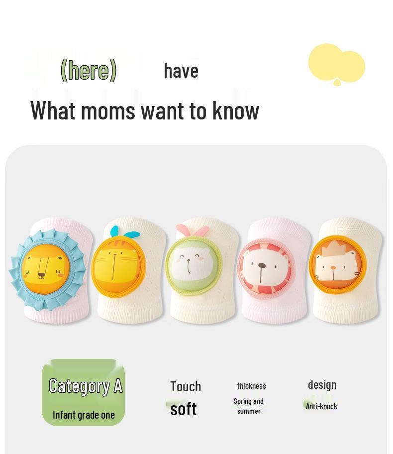 Summer Thin Baby Knee Pads for Crawling and Walking - Breathable Anti-Fall Protective Sleeves for Kids