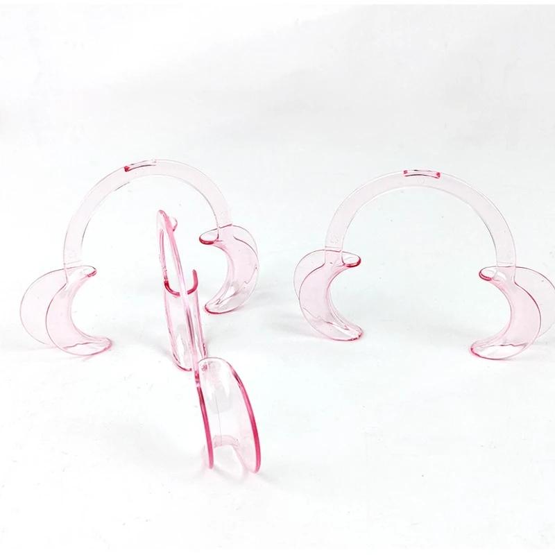 5Pcs Pink C-Shaped Dental Cheek Retractors Mouth Opener For Teeth Treatment Dentist Tools M Size