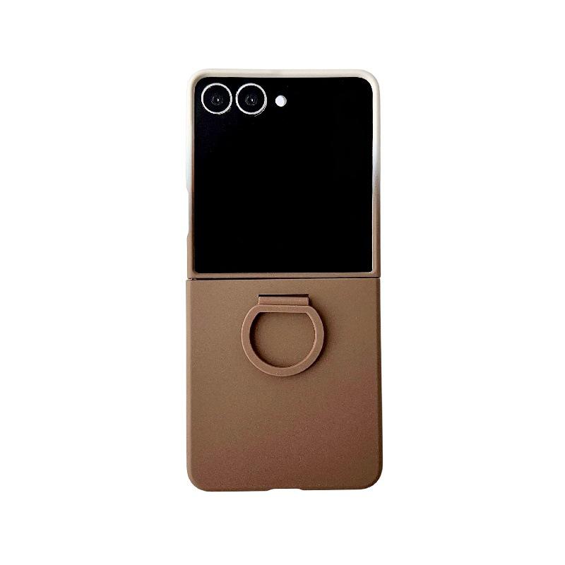 Fashion Macaron Solid Color Anti-Drop Ring Case for Samsung Z Flip7