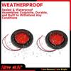 NEW SUN Premium 2.5" Round LED Trailer Lights, 13 Red LEDs Side Marker Lights, Clearance Lights Kits With Grommet & 2-Pin Plug - Universal For