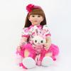 BZDOLL 60cm 24inch Like Real Soft Vinyl Reborn Baby Vinyl Doll Lovely Princess Toddler Girl Kids Birthday Gift