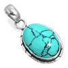 925 Sterling Silver Pendant Women Gemstone Handmade Jewelry Mothers' Day Gift Blue Green Purple Copper Turquoise Pearl Lapis Mother Of Pearl Fashion