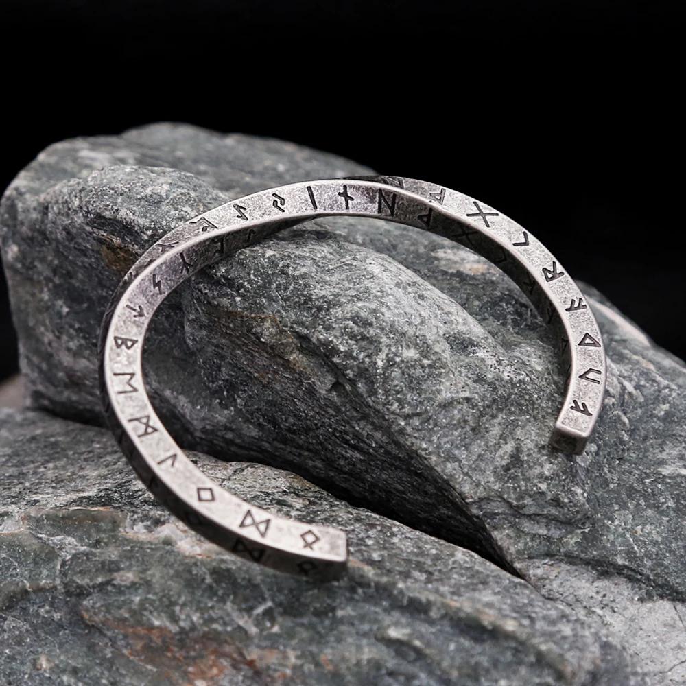 New Vintage Mobius Bangles For Men Fashion Nordic Vikings Letter Bracelets Party Jewelry Gifts