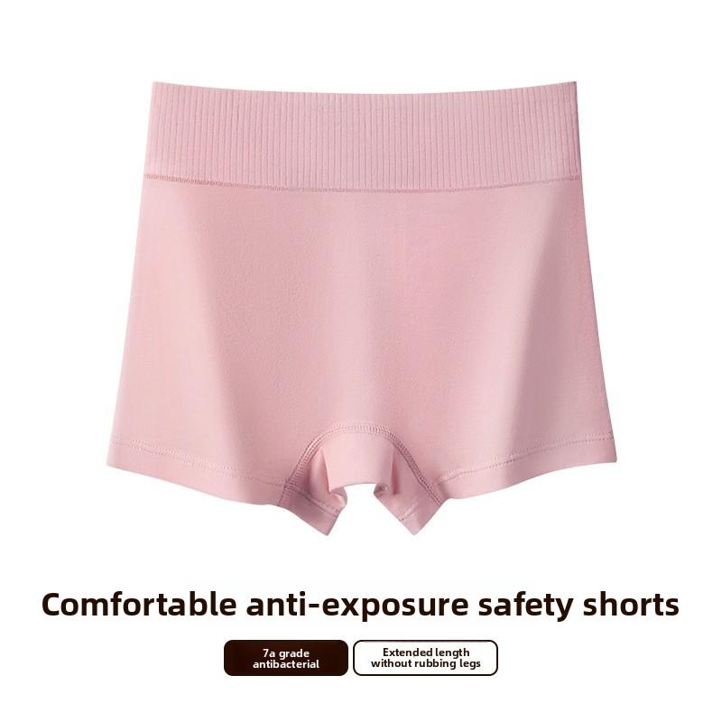 Women's Summer Cotton Anti Light Anti Wear Leg Mid Waist Safety Briefs