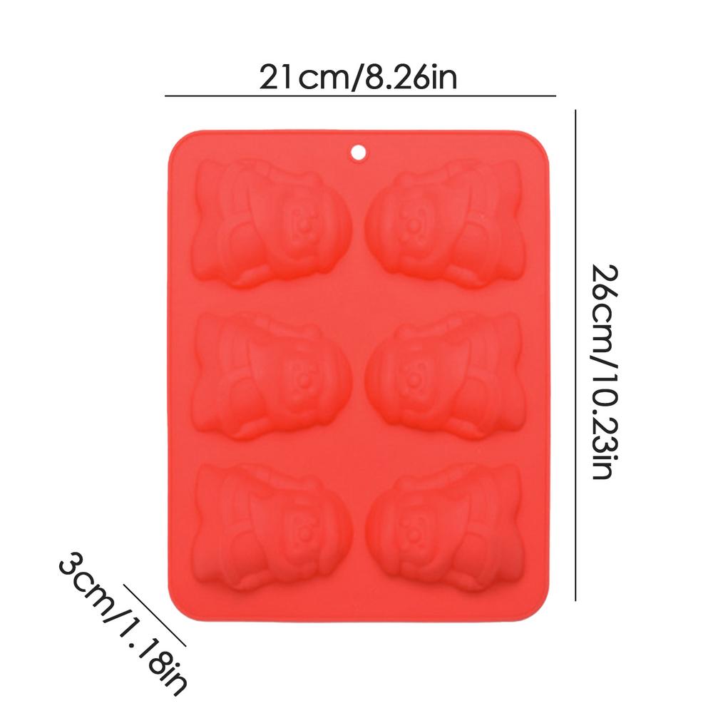 

Christmas Fondant Molds 6-Cavity Silicone Baking Supplies Festive Jelly Molds For Candy Pudding Fudge Dessert Lovers Party