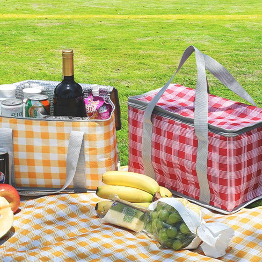 

Bag Food Hand Bags Spring Day Picnic Bag Thermal Insulated Cooler Box Camping Food Storage Bag S жовтий